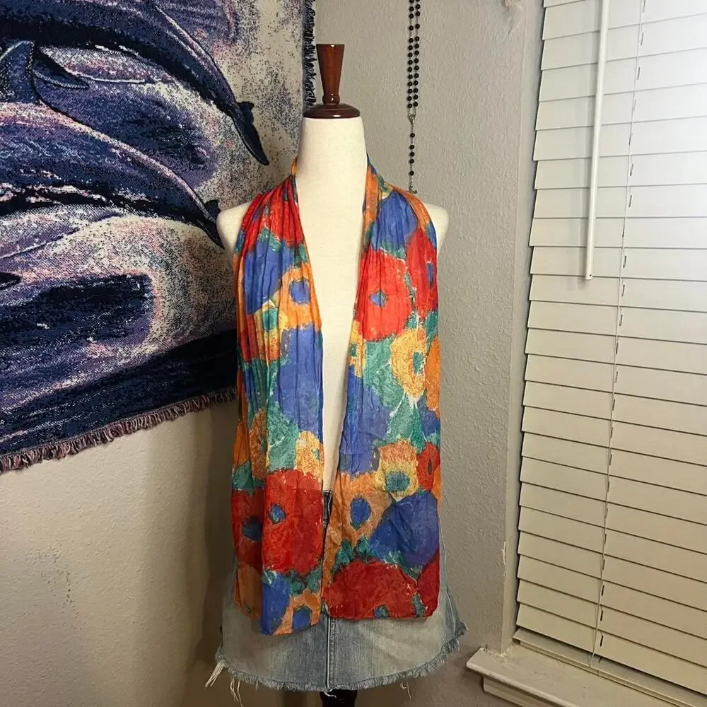 Vintage 90s colorful watercolor floral